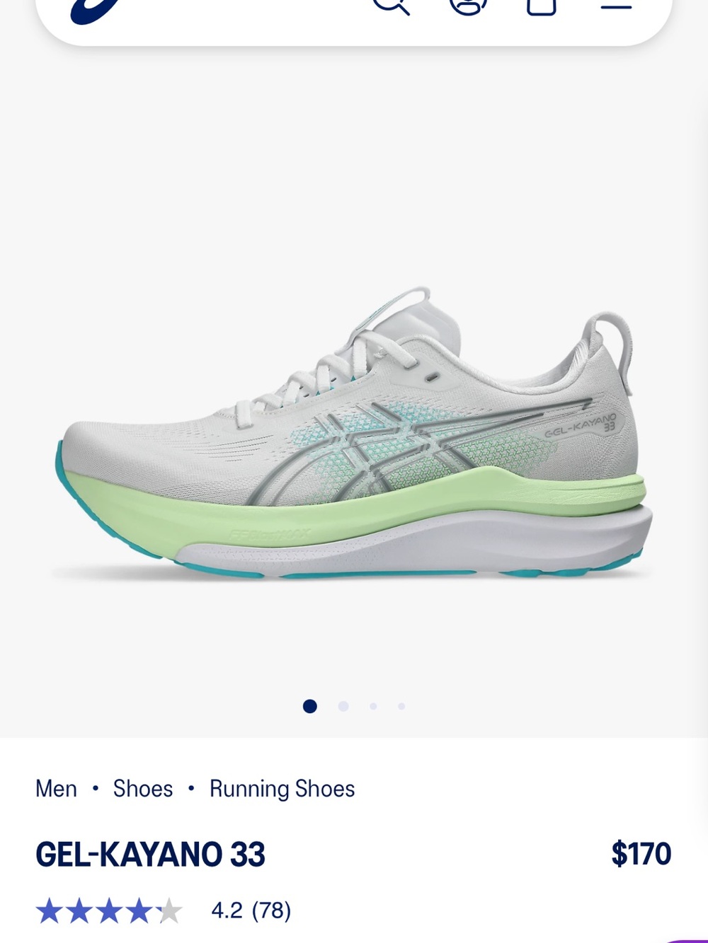 ASICS Gel-Kayano 33 - white/energy aqua Brand new - Picture 9 of 13